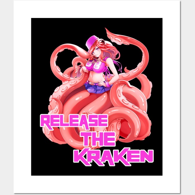 Release the kraken Girls - Lamia Monster Musume: Everyday Life with Monster Girls Wall Art by M-HO design